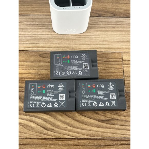 RING Charging Station only for Quick Release Battery Pack 5AT3S6 W/ 3 BATTERIES - Picture 12 of 12